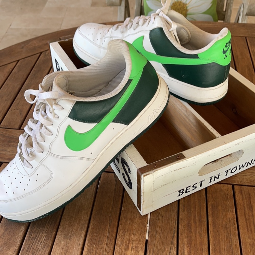 Nike Air Force -1 ‘82. Size 15 Green White sneaker - Picture 8 of 13